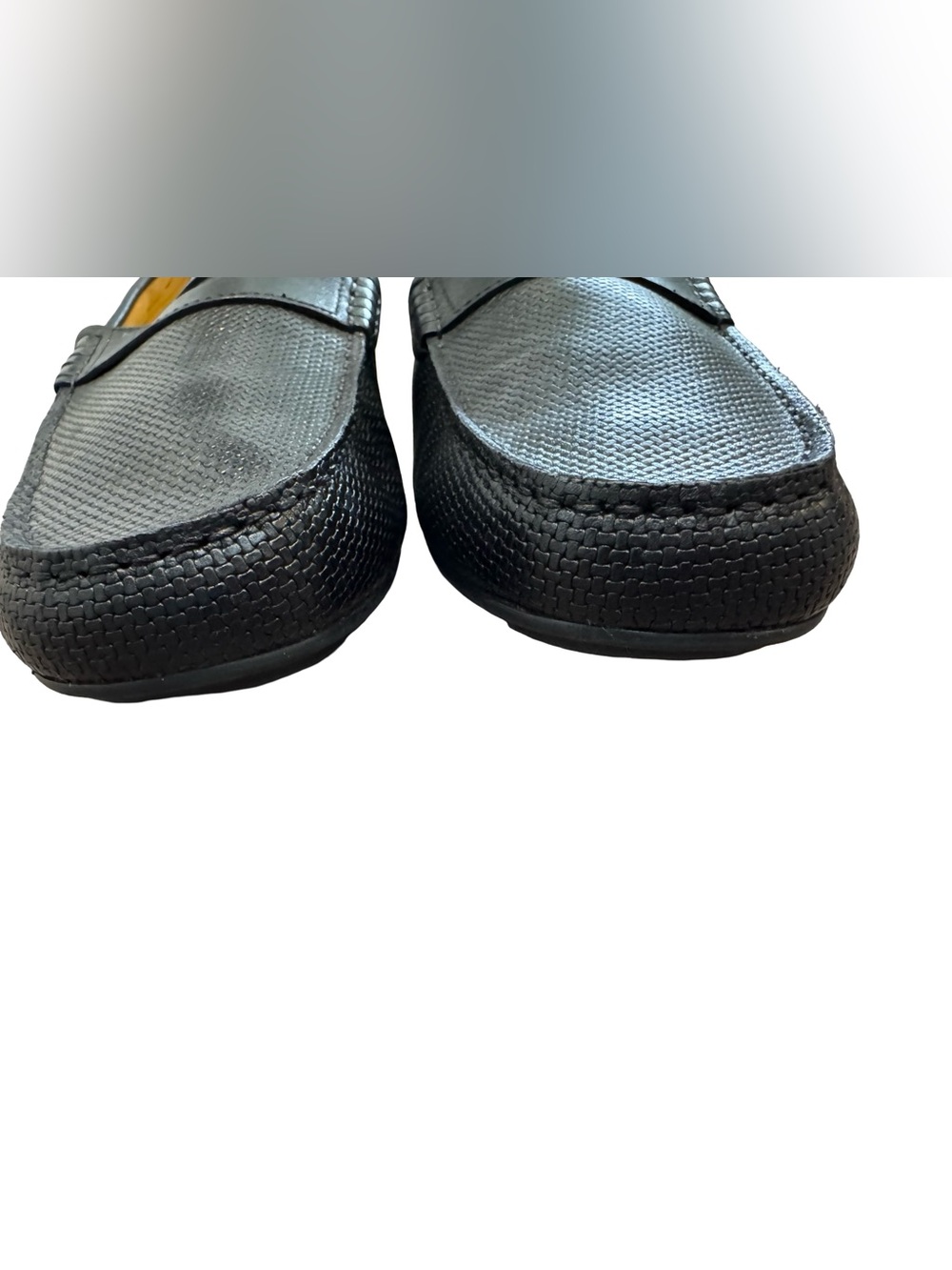 Florsheim Black Perforated Penny Loafers - Picture 3 of 13